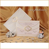 Svatební oznámení s luxusní obálkou vzor 0890