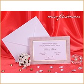 Svatební oznámení karta s rámečkem vzor 3243