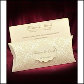 Svatební oznámení luxusní řady Velvet s kapsou se semišovými ornamenty vzor 5505